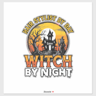 Hair Stylist Witch By Night Vintage Halloween Desi