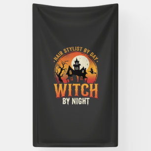 Hair Stylist Witch Halloween Vintage Design_1 Banner