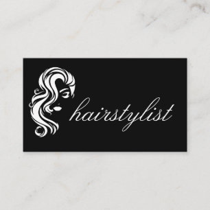 Hair Stylist Womens Beauty Logo Business Card