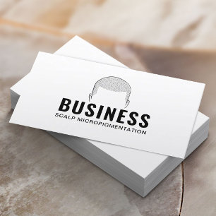 Hair Tattoo Scalp Micropigmentation Plain Business Card