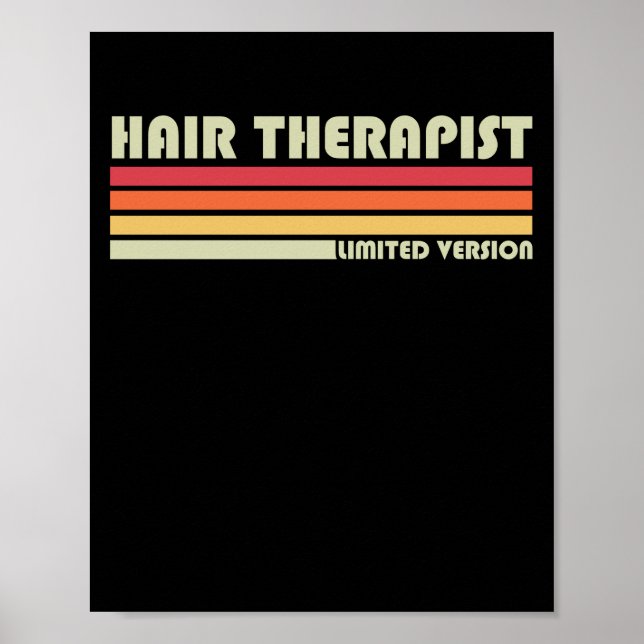 Hair Therapist Hair Stylist Retro Hairdr Poster (Front)