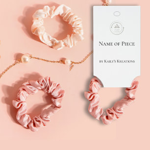 Hair Tie holder Hanging Display Logo Social Media Business Card