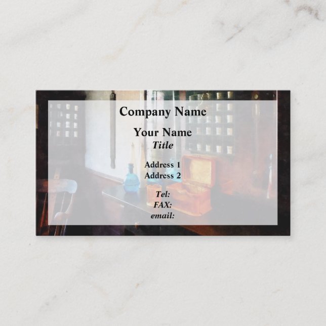 Hair Tonic and Shaving Mugs Business Card (Front)