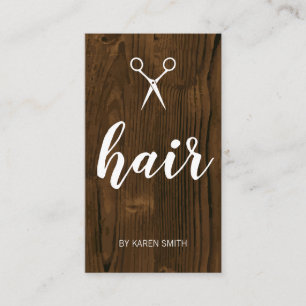 Hair Wood Grain Business Card