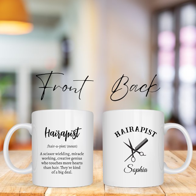 Hairapist Hairstylist Birthday Gifts Hairdresser Coffee Mug (Creator Uploaded)