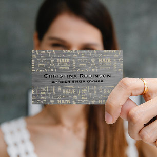 Haircut Barber Pattern Business Card