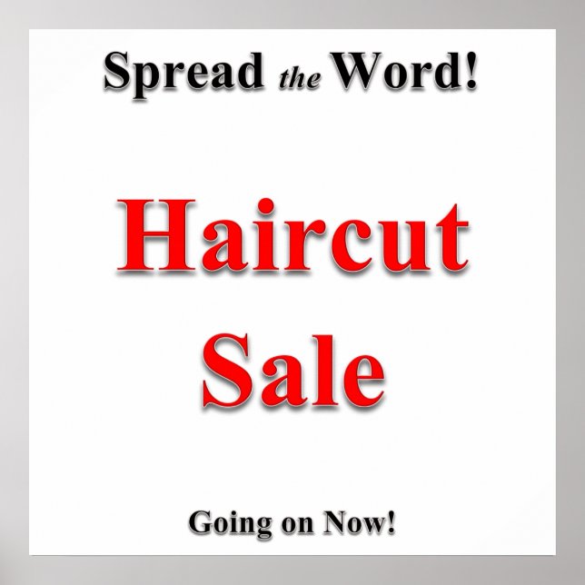Haircut Sale Poster Matte (Front)