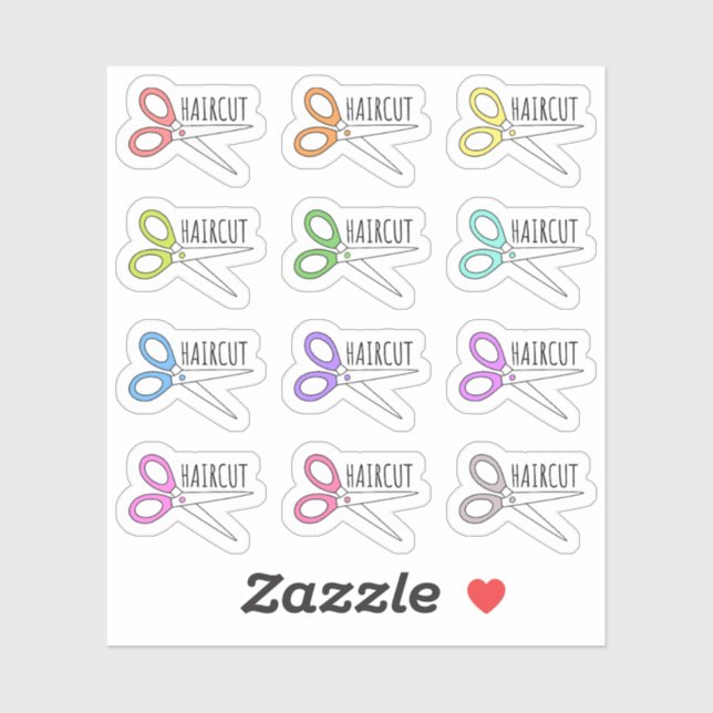 Haircut Scissors Hair Salon Reminder Bujo Planner (Sheet)