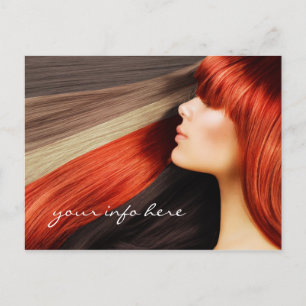 Haircut Stylist Coloured Long Hair Design Postcard