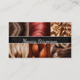 Haircut Stylist Hairdresser Trendy Business Card
