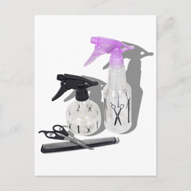 HaircutSprayBottle060910Shadows Postcard (Front)