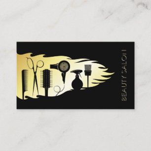 Hairdresser and beauty salon stylist business card