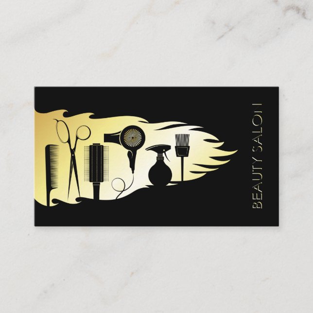 Hairdresser and beauty salon stylist business card (Front)
