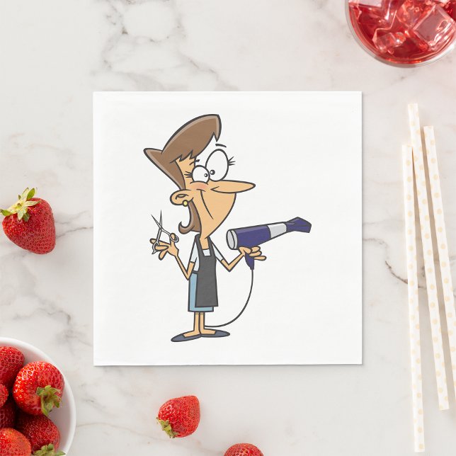 Hairdresser At Work Napkin (Creator Uploaded)