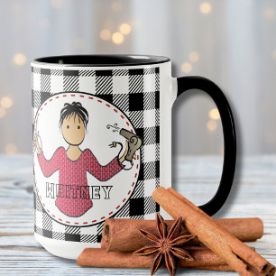Hairdresser Beautician Christmas Funny Cartoon Mug