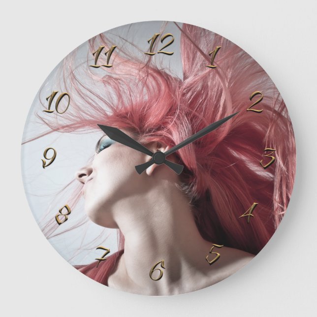 Hairdresser-beauty salon large clock (Front)