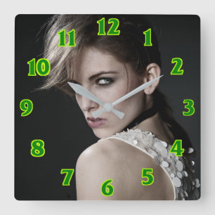 Hairdresser-beauty salon square wall clock