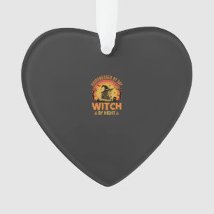 Hairdresser By Day Witch By Night Halloween Design Ornament
