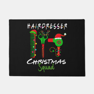 Hairdresser Christmas Crew Matching Gifts Doormat