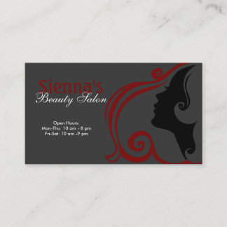 Hairdresser (Dark Red) Business Card