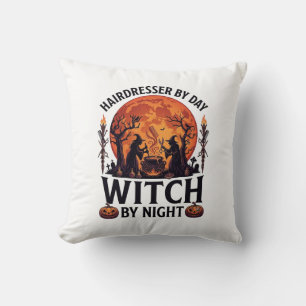 Hairdresser Day Witch Night Halloween Comb Scissor Cushion