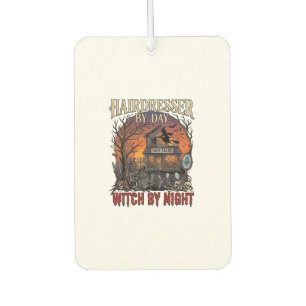 Hairdresser Day Witch Night Halloween Salon Skulls Car Air Freshener