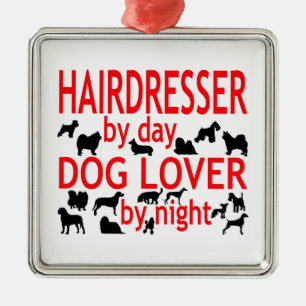 Hairdresser Dog Lover Metal Tree Decoration