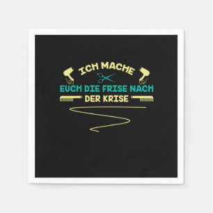 Hairdresser Hair Salon Scissors Hair Dryer Gift Napkin