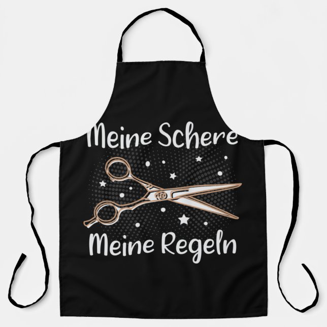 Hairdresser & hairdresser, my scissors, my rules apron (Front)