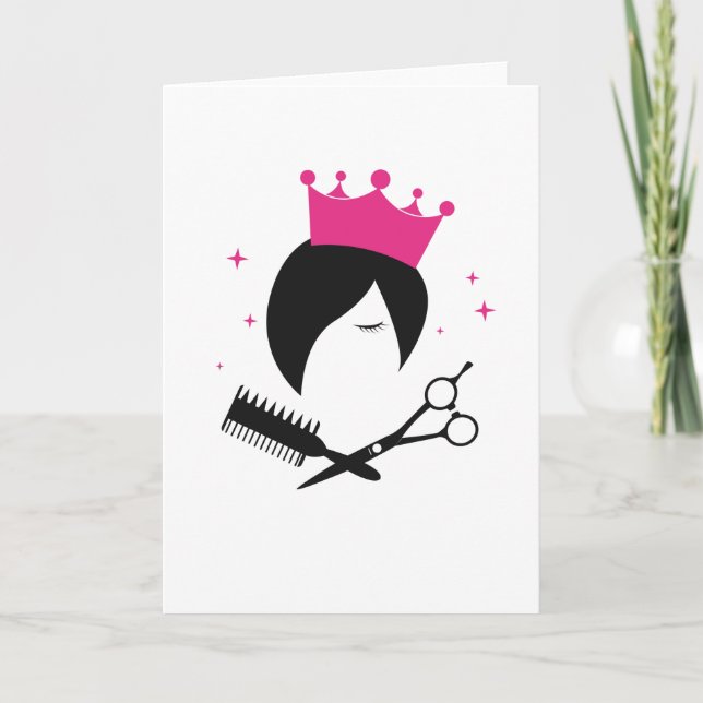 Hairdresser Hairdressers Logo Team Hair Salon Card (Front)