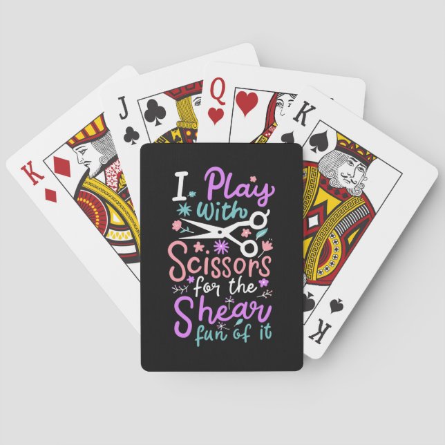 Hairdresser Hairstylist Gift Playing Cards (Back)