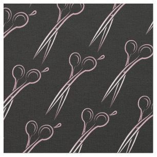 hairdresser hairstylist hair gold scissors pattern fabric