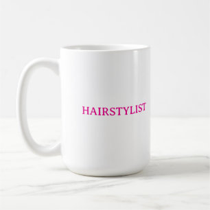 Hairdresser Hairstylist Pink Wedding Gift Favor Coffee Mug