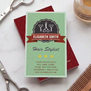Hairdresser Hairstylist - Retro Vintage Business Card