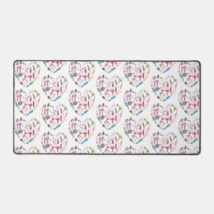 Hairdresser Hairstylist Tool Heart Desk Mat