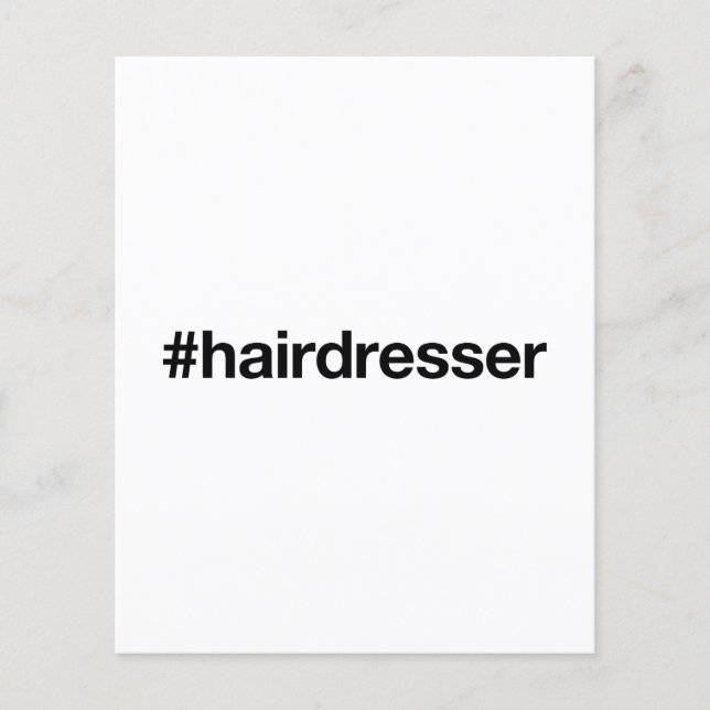 HAIRDRESSER Hashtag Flyer (Front)