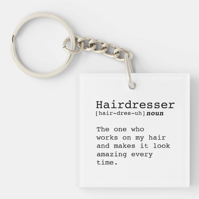 Hairdresser Key Ring (Front)