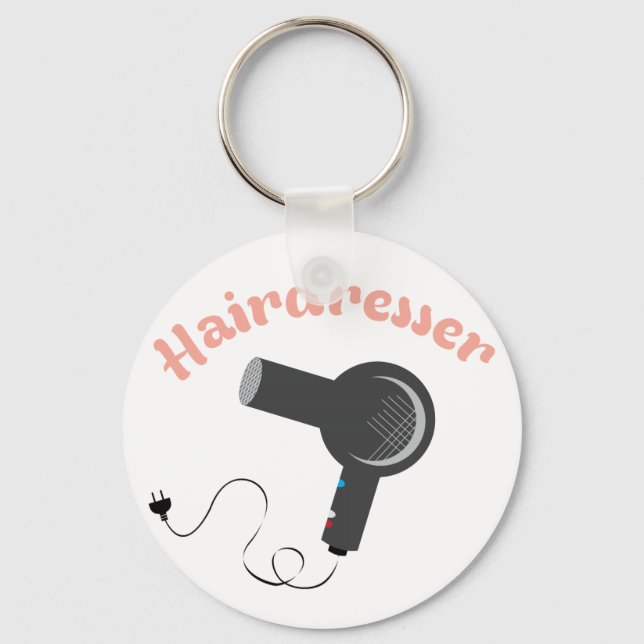 Hairdresser Key Ring (Front)