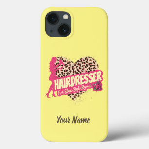 Hairdresser Leopard Hair Hustler Hairstylist iPhone 13 Case