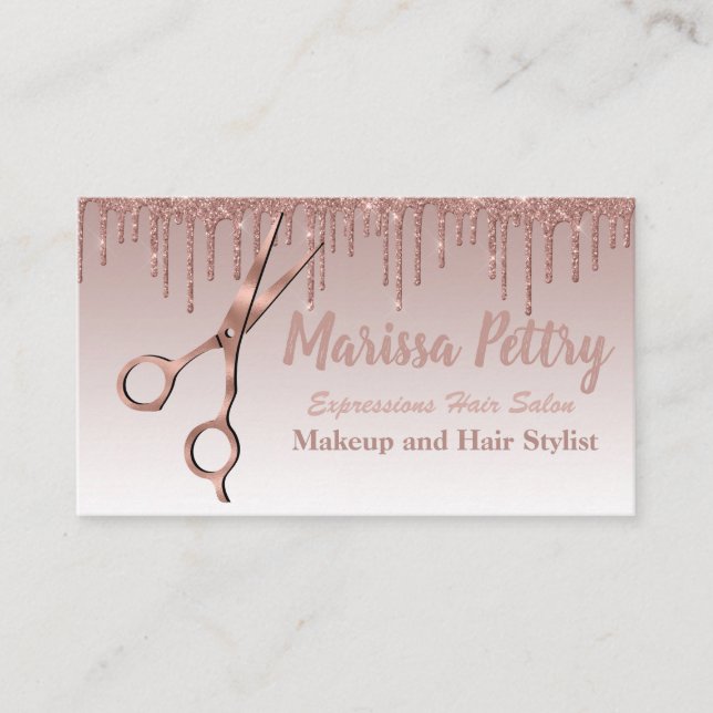 Hairdresser Modern hair stylist appointment Card (Front)
