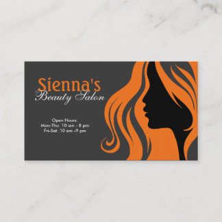 Hairdresser (Orange) Business Card