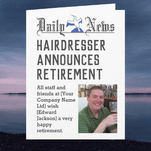 Hairdresser Retirement Card to Personalise
