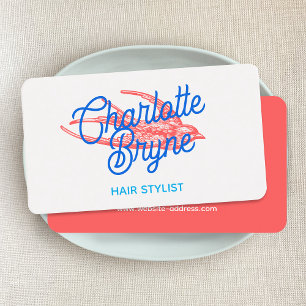 Hairdresser Retro Swallow  Business Card