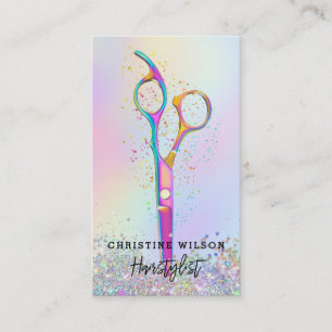hairdresser scissors design business card