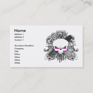 Hairdresser Skull Business Card
