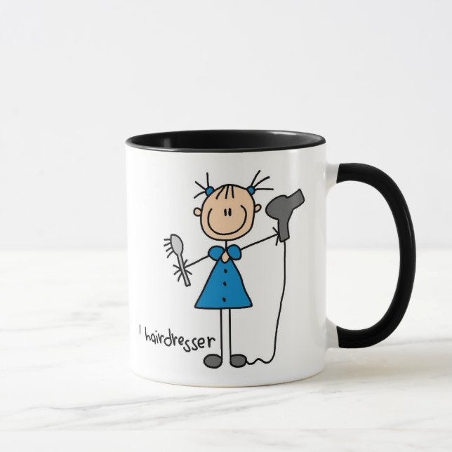 Hairdresser Stick Figure Mug (Right)
