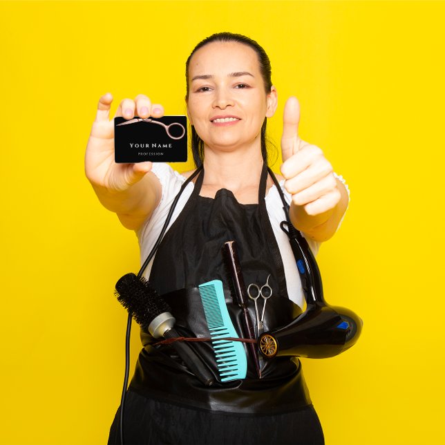 Hairdresser Stylist Scissors Rose Modern Simply Business Card (Hairdresser Stylist Scissors Rose Modern Simply Business Card)