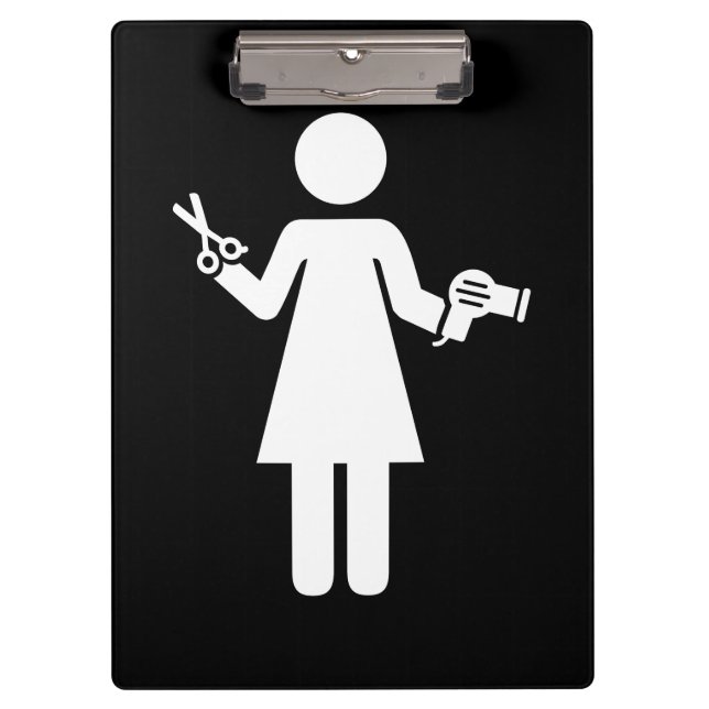 Hairdresser Symbol Clipboard (Front)