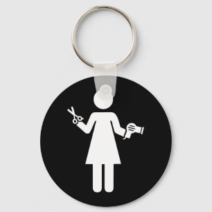 Hairdresser Symbol Key Ring