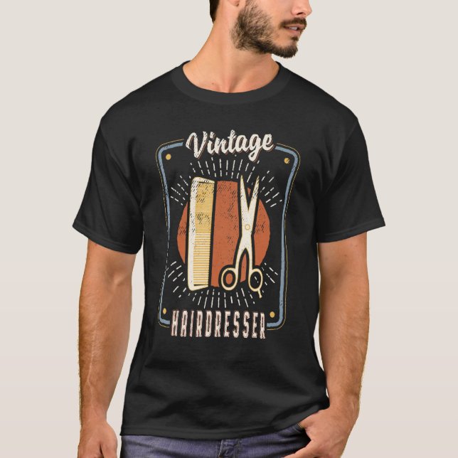 Hairdresser Vintage Retro Classic Love 1 T-Shirt (Front)